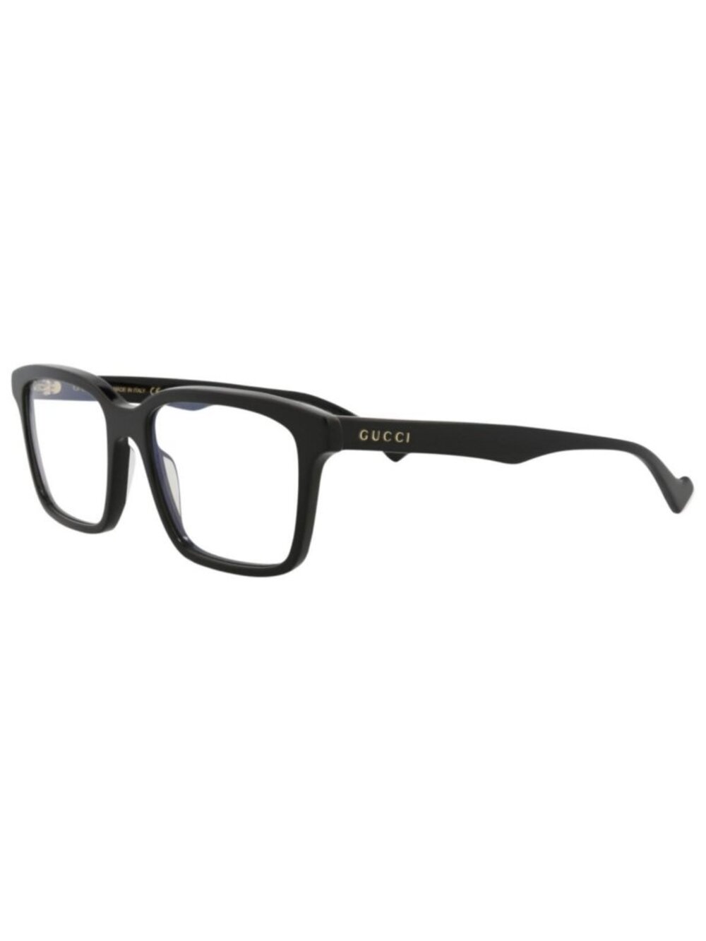 New Gucci Mens Square/Rectangle Black Black Transparent Fashion Designer Eyeglas